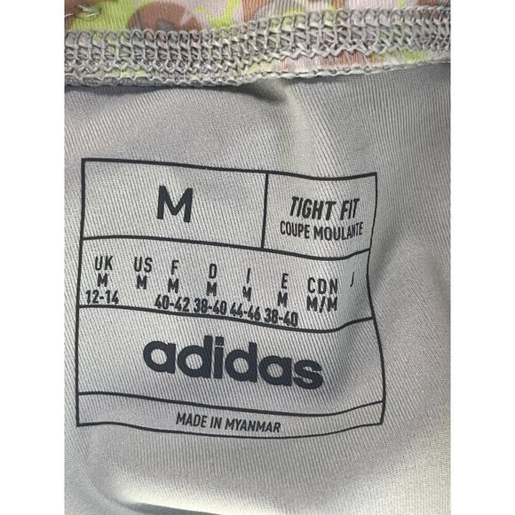 Adidas Training Leggings Womens Medium High Rise 7/8 Training Leggings Green Wit - Picture 6 of 10